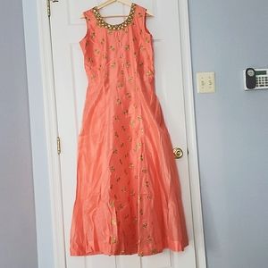 Brand new Indian anarkali long gown with brocade dupatta. Bust size 40